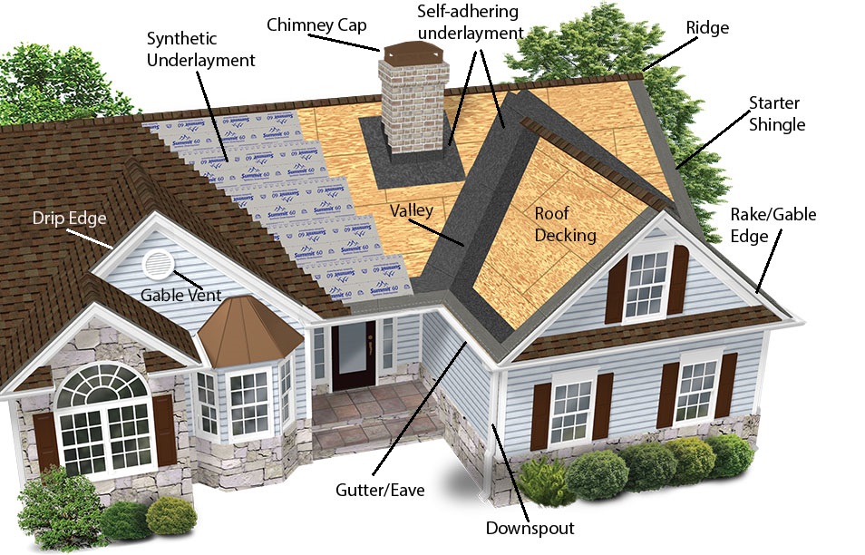 House-Drawing-components of roof